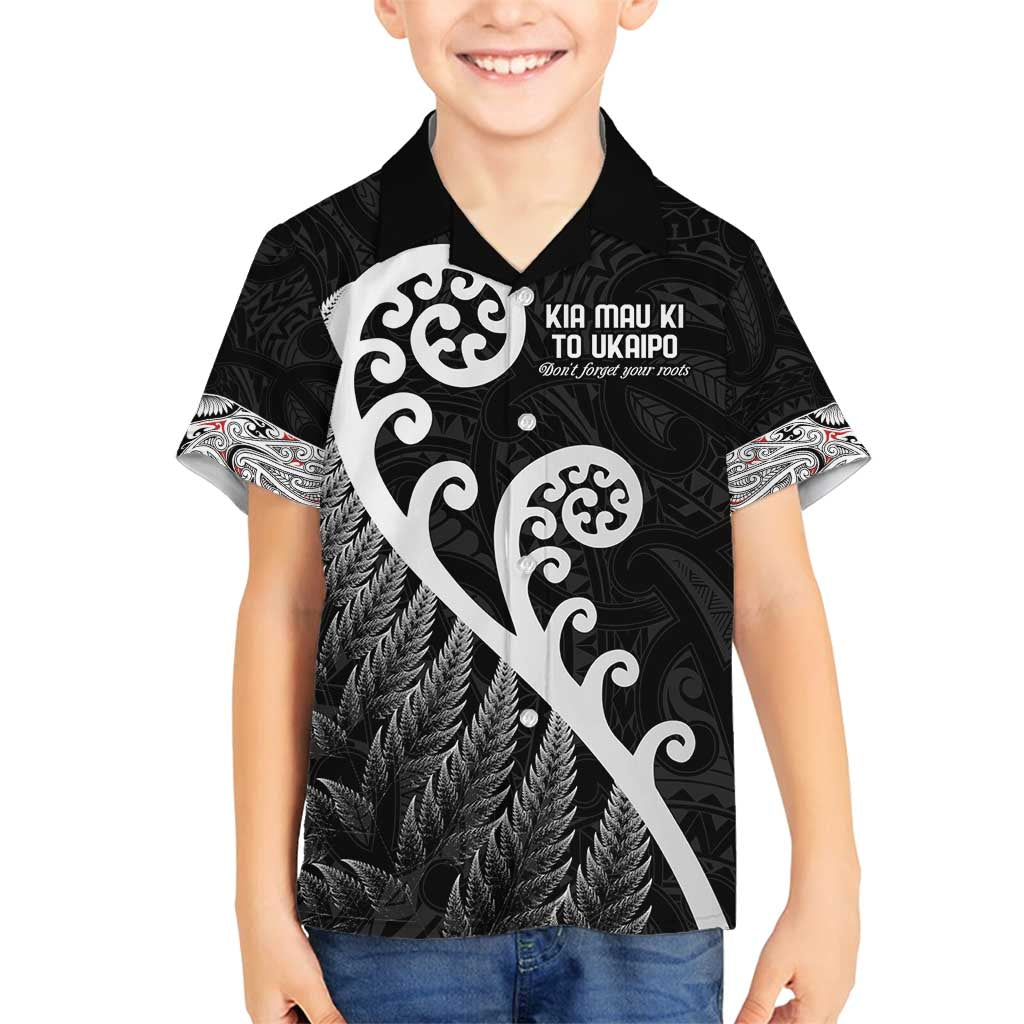 Kia Mau Ki To Ukaipo Family Matching Tank Maxi Dress and Hawaiian Shirt Te Reo Maori Koru Fern Art