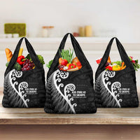 Kia Mau Ki To Ukaipo Grocery Bag Te Reo Maori Koru Fern Art