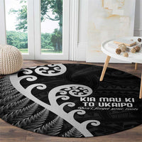 Kia Mau Ki To Ukaipo Round Carpet Te Reo Maori Koru Fern Art LT9 - Polynesian Pride