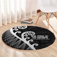 Kia Mau Ki To Ukaipo Round Carpet Te Reo Maori Koru Fern Art LT9 - Polynesian Pride