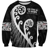 Kia Mau Ki To Ukaipo Sweatshirt Te Reo Maori Koru Fern Art