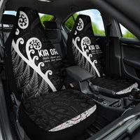 Kia Ora Maori Language Car Seat Cover Te Reo Maori Koru Fern Art LT9 One Size Black - Polynesian Pride
