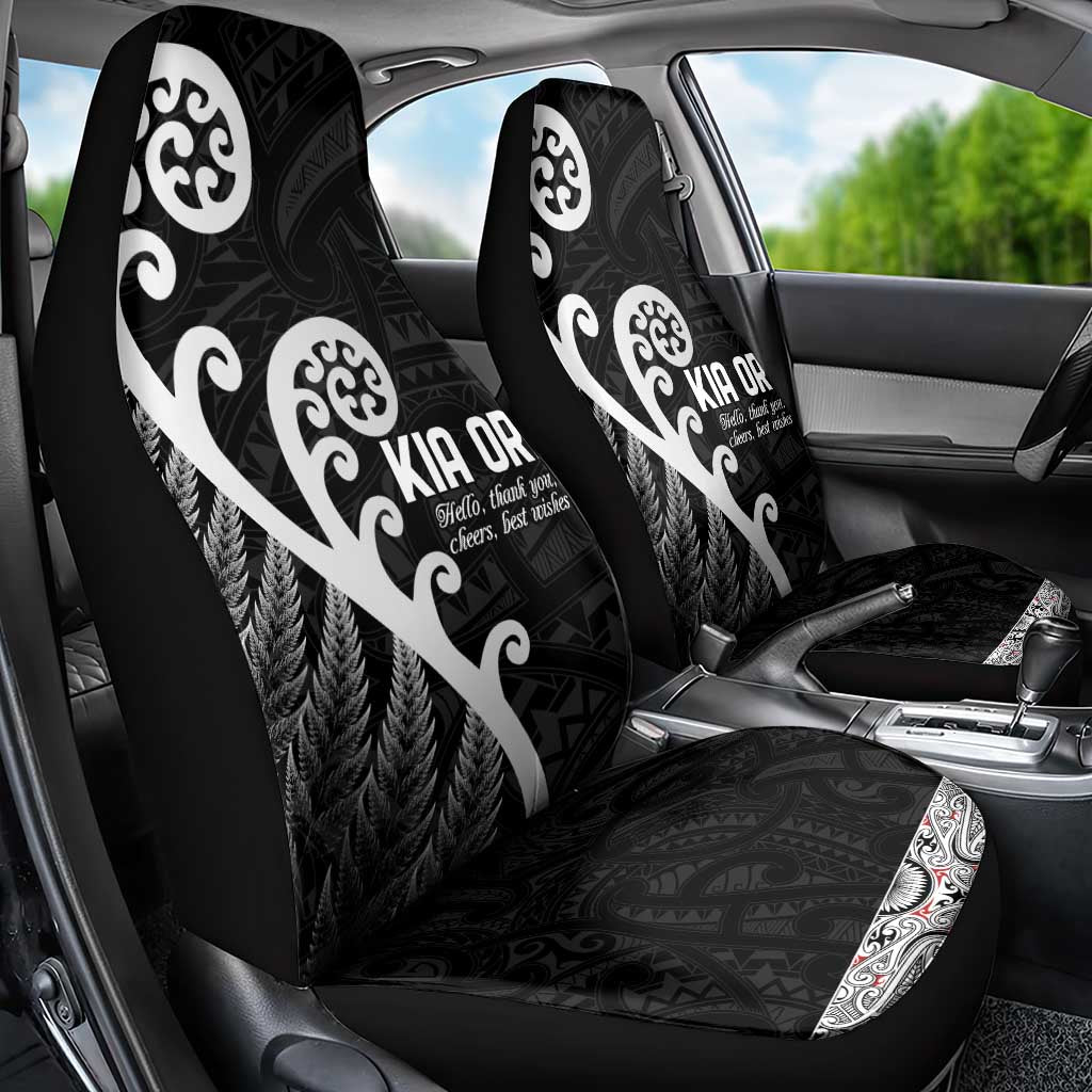 Kia Ora Maori Language Car Seat Cover Te Reo Maori Koru Fern Art LT9 - Polynesian Pride