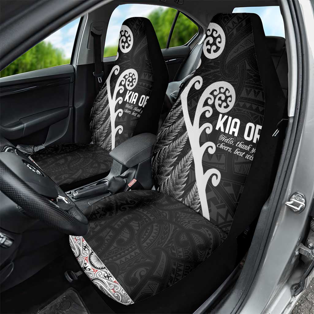 Kia Ora Maori Language Car Seat Cover Te Reo Maori Koru Fern Art LT9 - Polynesian Pride