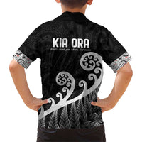 Kia Ora Maori Language Kid Hawaiian Shirt Te Reo Maori Koru Fern Art LT9 - Polynesian Pride
