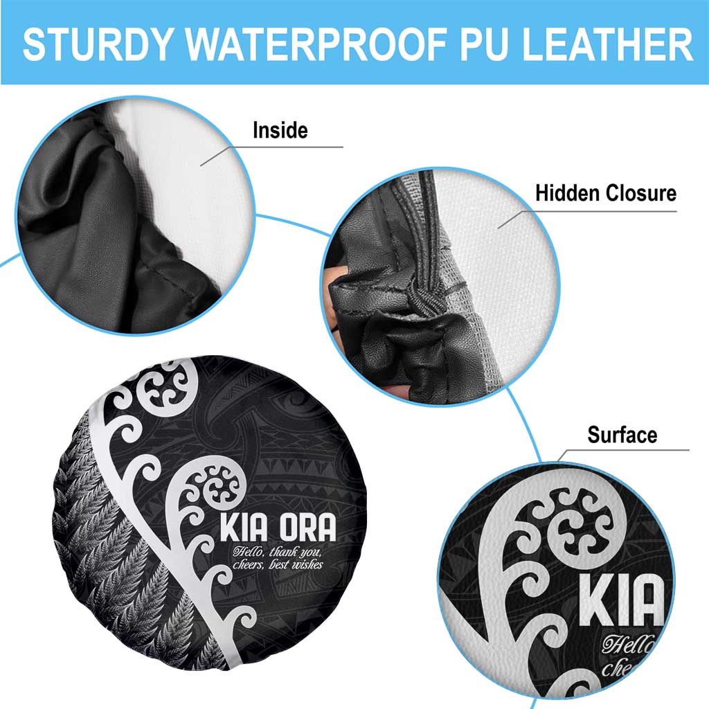 Kia Ora Maori Language Spare Tire Cover Te Reo Maori Koru Fern Art LT9 - Polynesian Pride