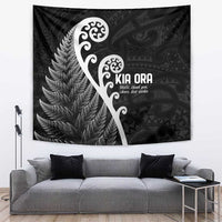 Kia Ora Maori Language Tapestry Te Reo Maori Koru Fern Art LT9 Black - Polynesian Pride