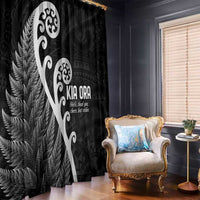 Kia Ora Maori Language Window Curtain Te Reo Maori Koru Fern Art