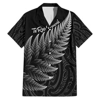 New Zealand Te Reo Māori Family Matching Mermaid Dress and Hawaiian Shirt Simple Black Fern