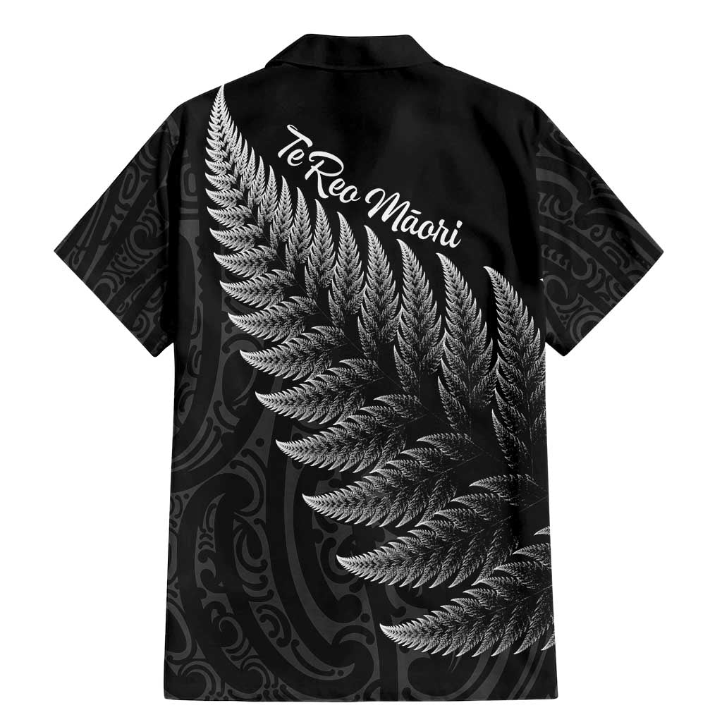 New Zealand Te Reo Māori Family Matching Mermaid Dress and Hawaiian Shirt Simple Black Fern