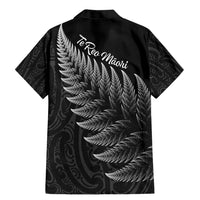 New Zealand Te Reo Māori Family Matching Mermaid Dress and Hawaiian Shirt Simple Black Fern