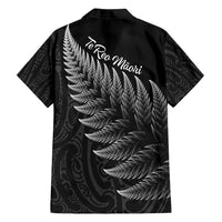 New Zealand Te Reo Mori Family Matching Tank Maxi Dress and Hawaiian Shirt Simple Black Fern LT9 - Polynesian Pride