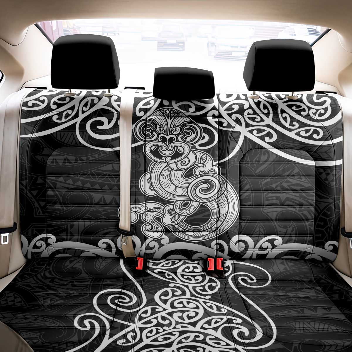 Te Reo Maori Tiki Inspired Art Back Car Seat Cover LT9 - Polynesian Pride