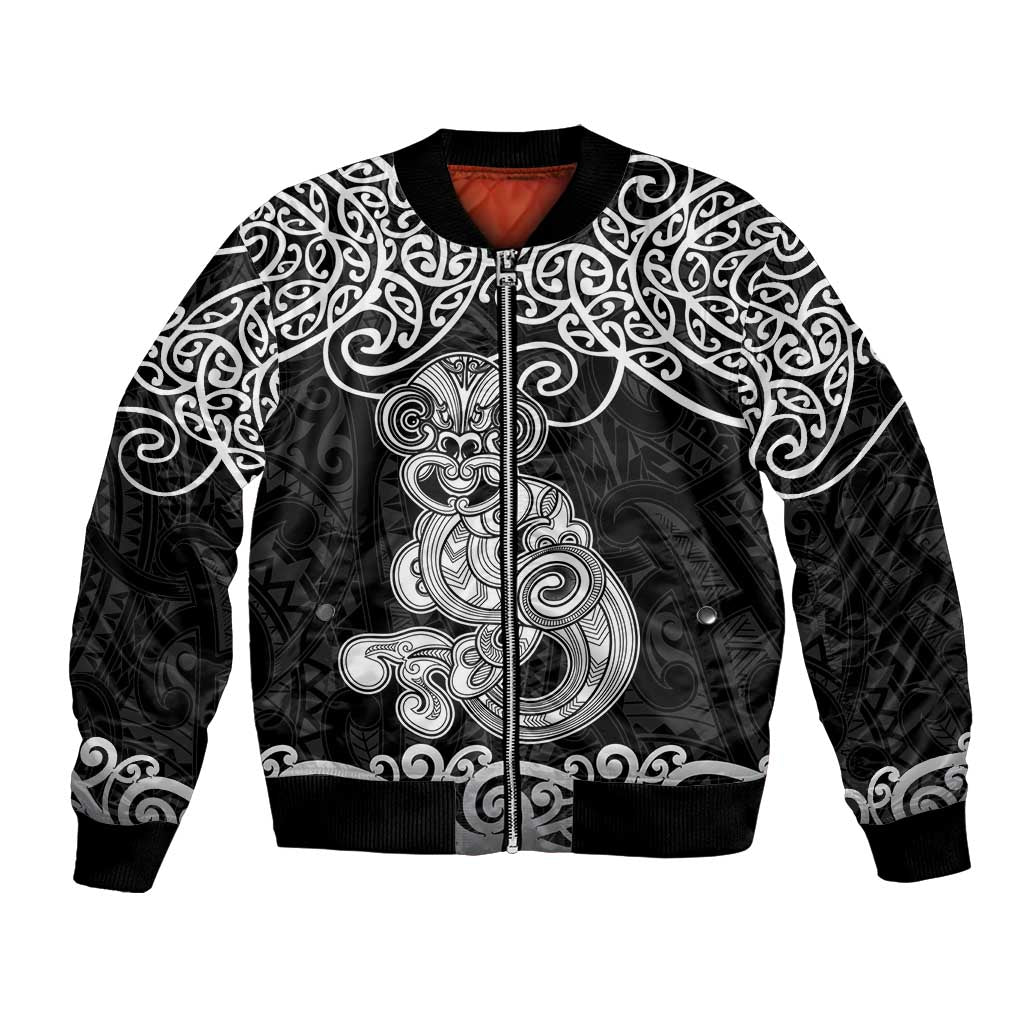 Te Reo Maori Tiki Inspired Art Bomber Jacket