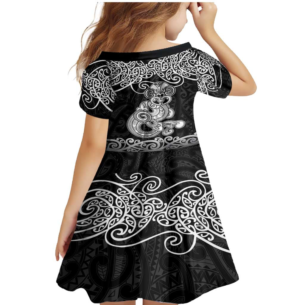 Te Reo Maori Tiki Inspired Art Family Matching Mermaid Dress and Hawaiian Shirt