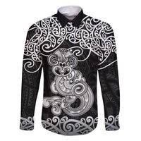 Te Reo Maori Tiki Inspired Art Family Matching Mermaid Dress and Hawaiian Shirt