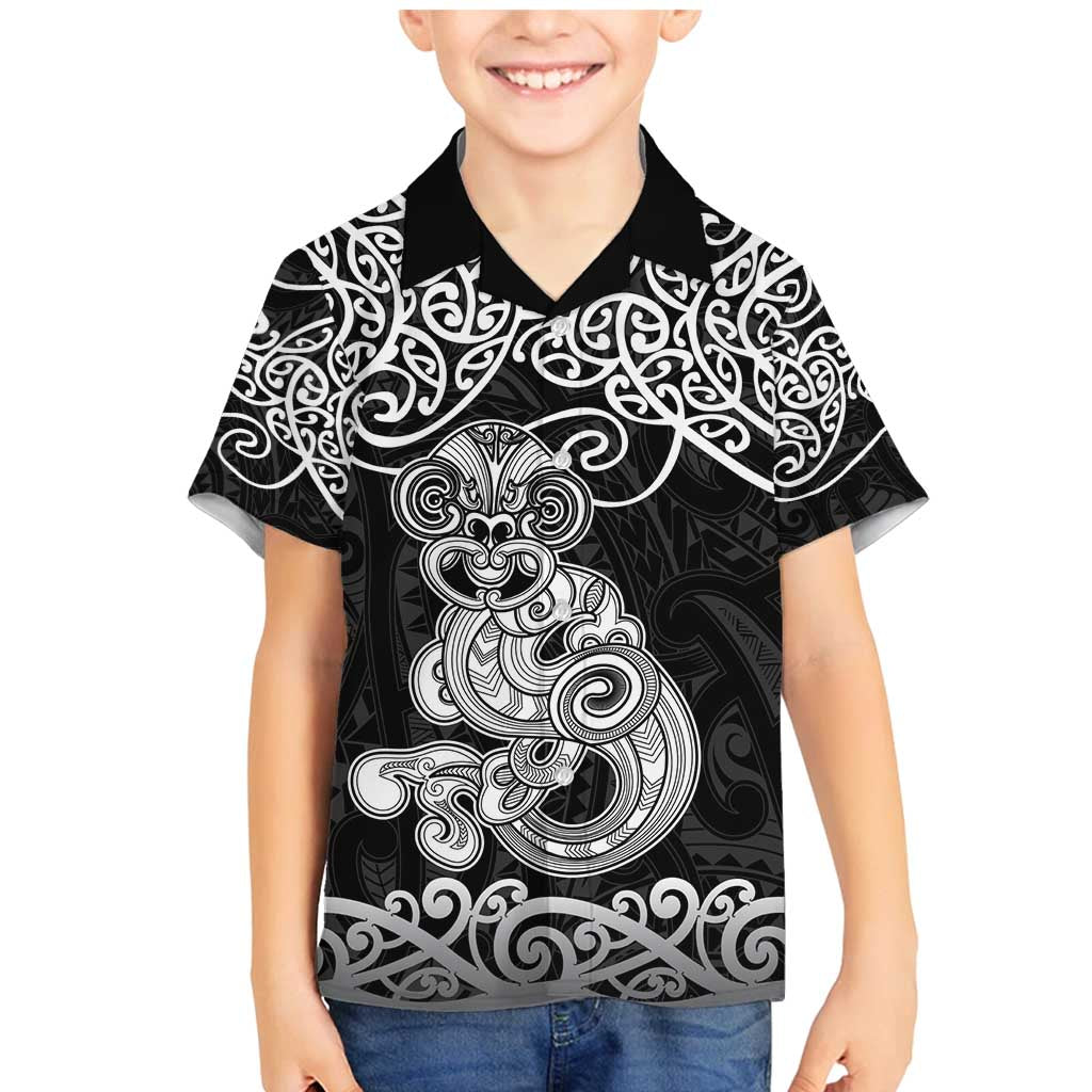 Te Reo Maori Tiki Inspired Art Family Matching Mermaid Dress and Hawaiian Shirt