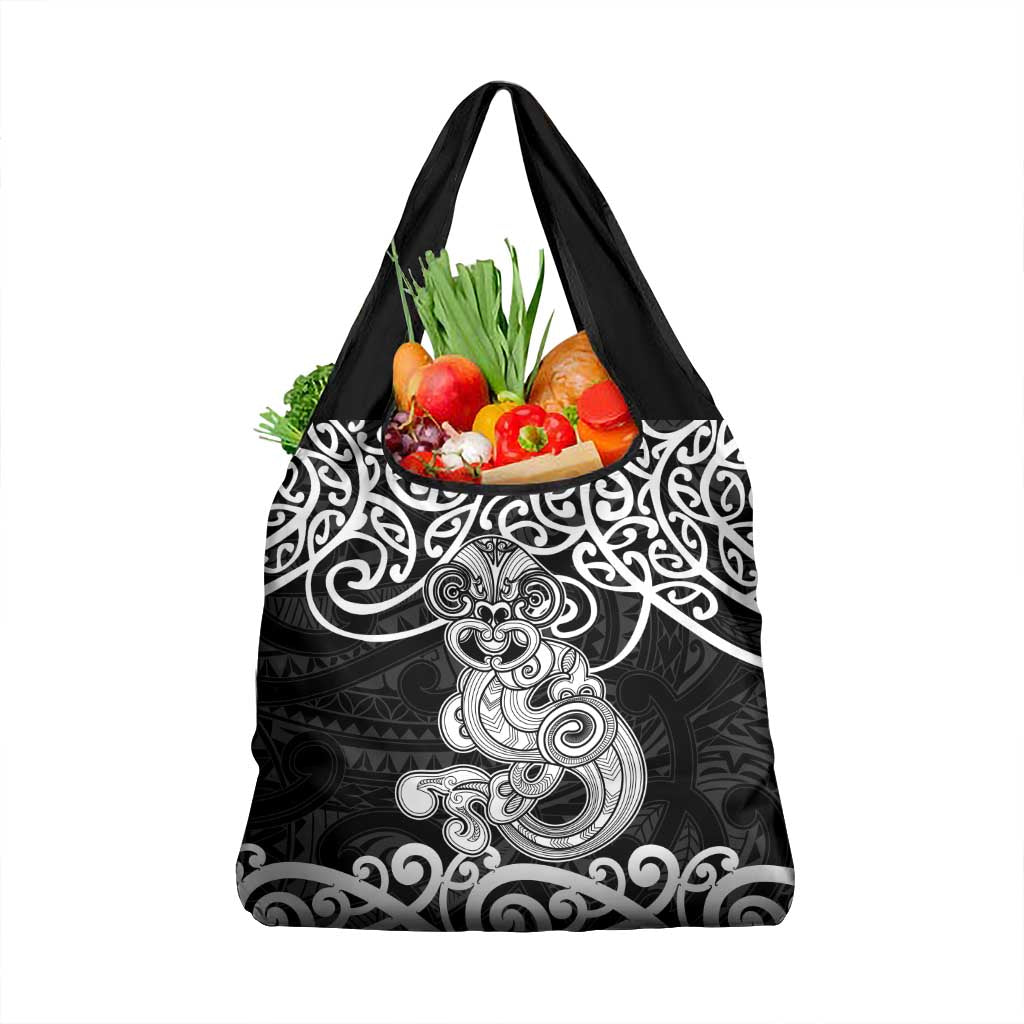 Te Reo Maori Tiki Inspired Art Grocery Bag