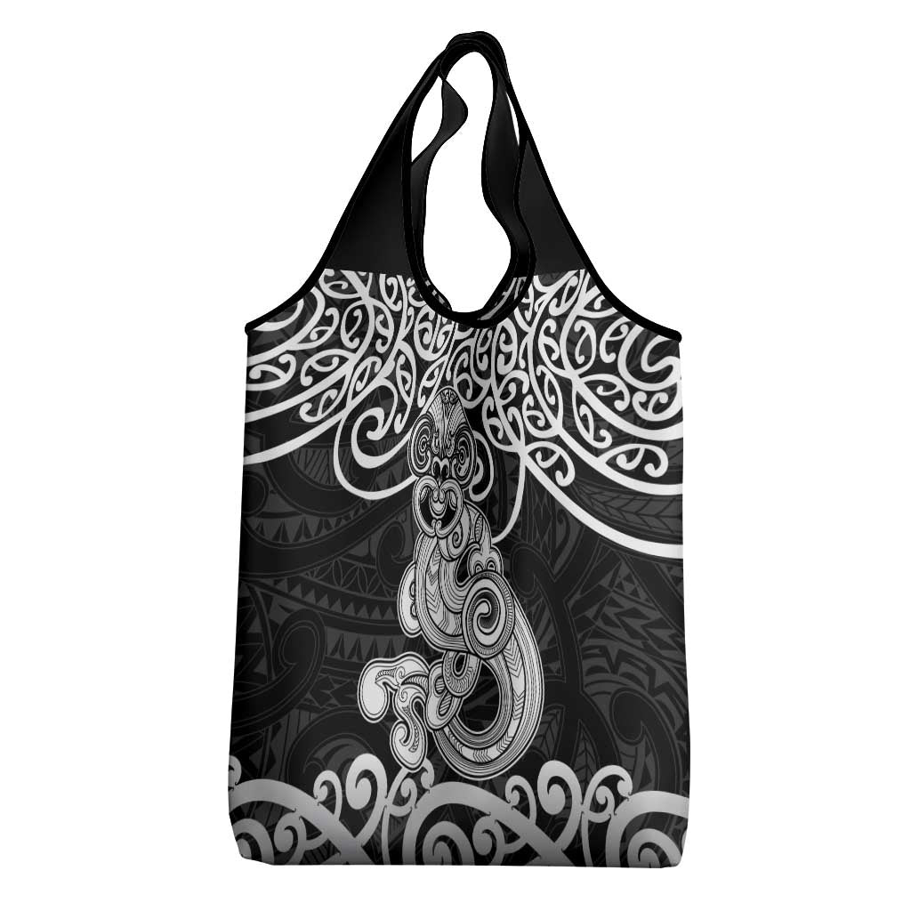 Te Reo Maori Tiki Inspired Art Grocery Bag