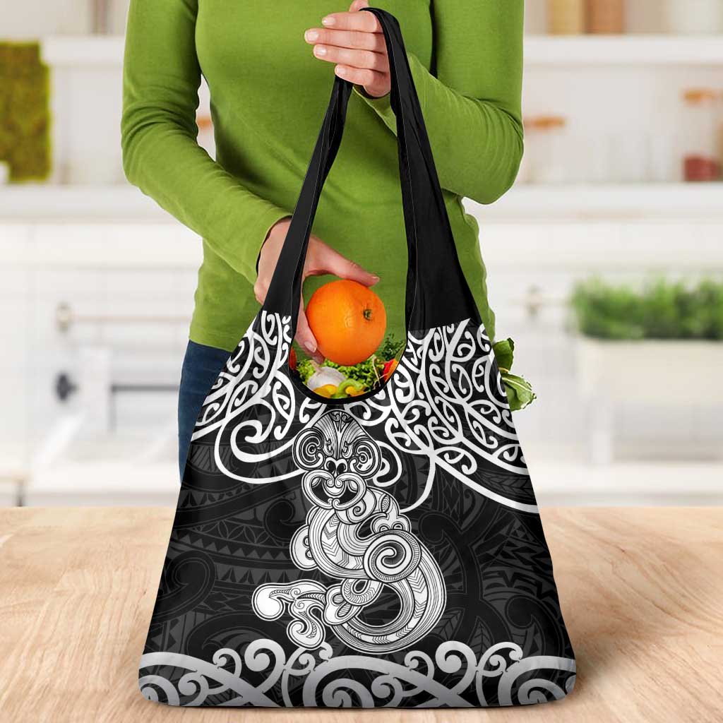 Te Reo Maori Tiki Inspired Art Grocery Bag