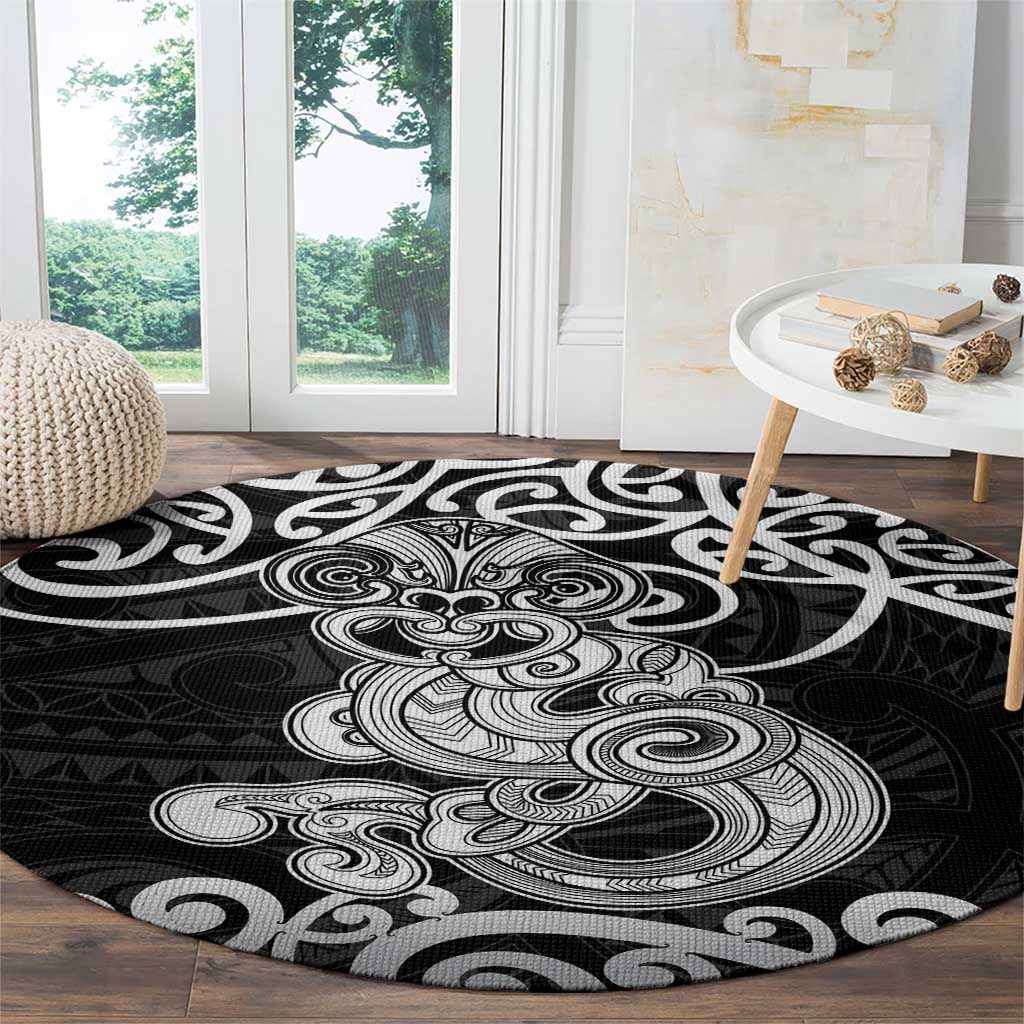 Te Reo Maori Tiki Inspired Art Round Carpet LT9 - Polynesian Pride
