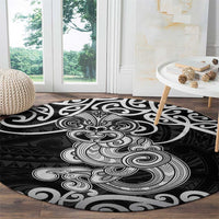 Te Reo Maori Tiki Inspired Art Round Carpet LT9 - Polynesian Pride