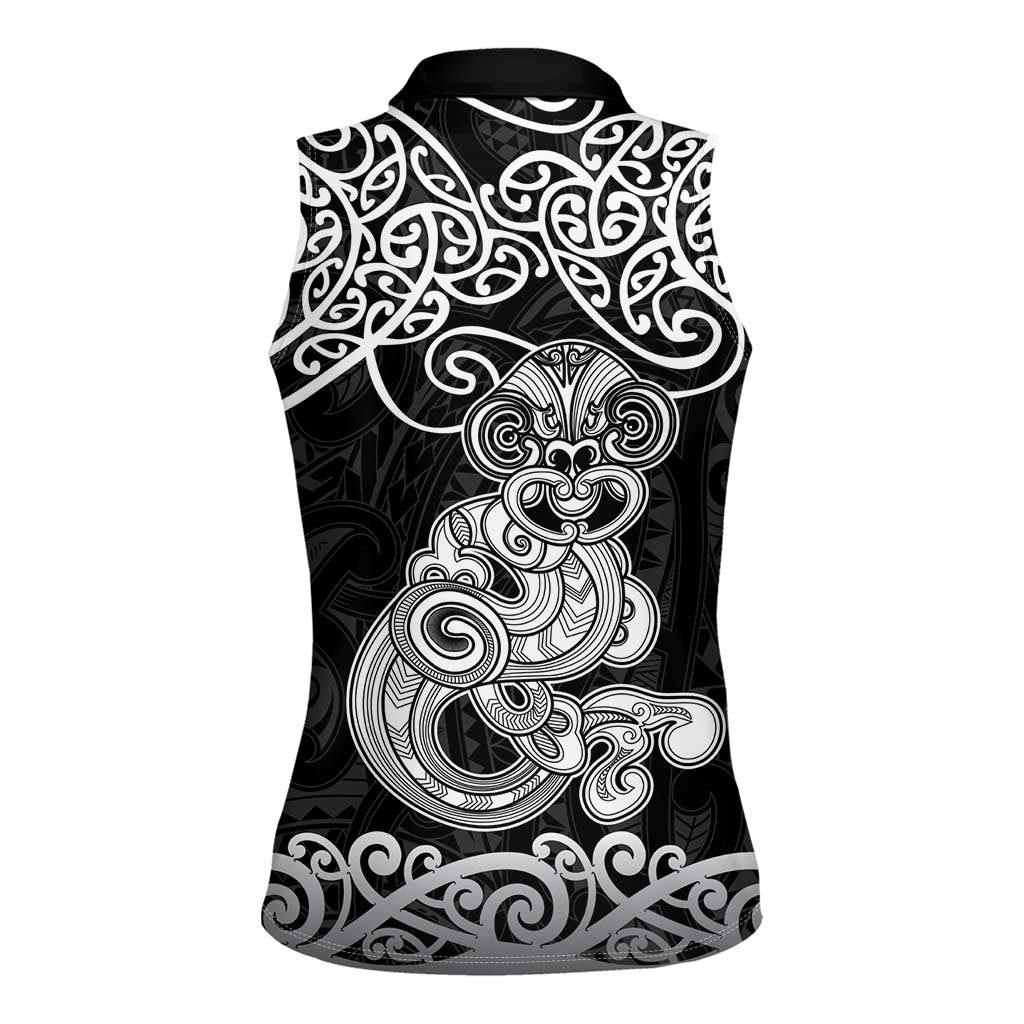 Te Reo Maori Tiki Inspired Art Women Sleeveless Polo Shirt