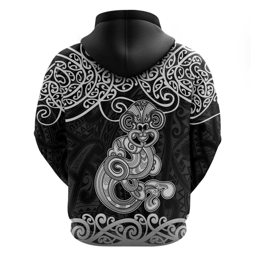 Te Reo Maori Tiki Inspired Art Zip Hoodie
