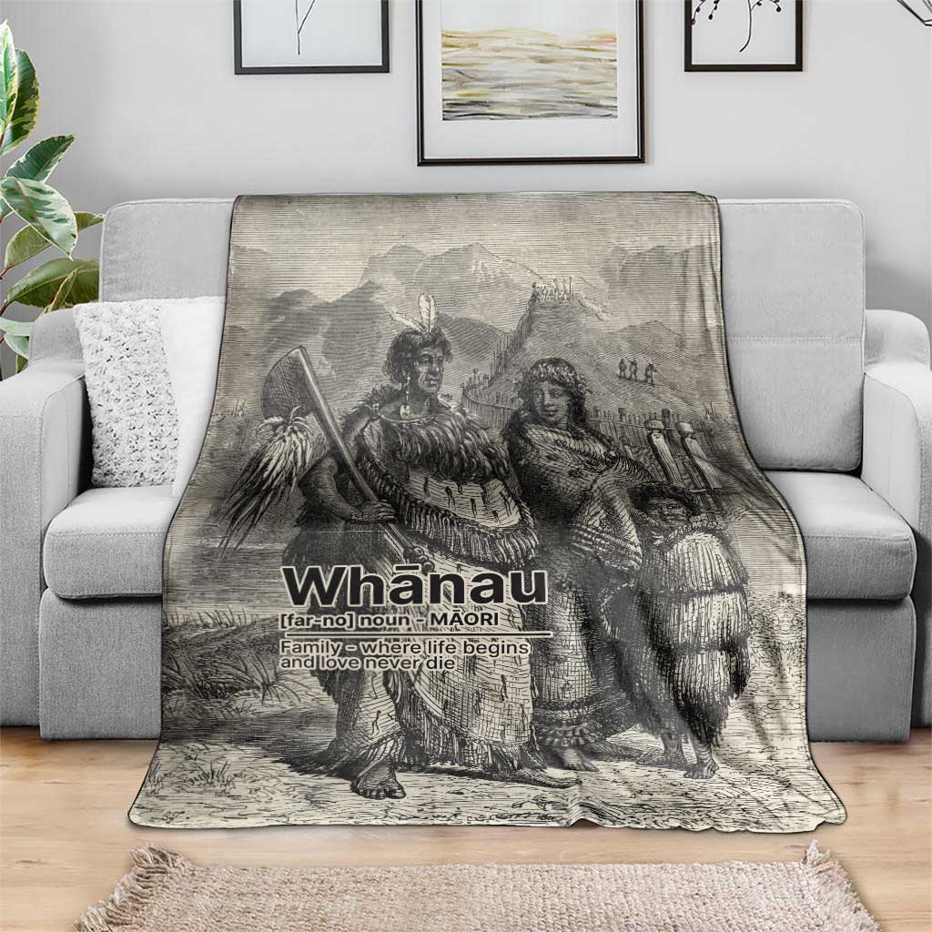 Whanau Maori Language Blanket Te Reo Maori Inspired Art