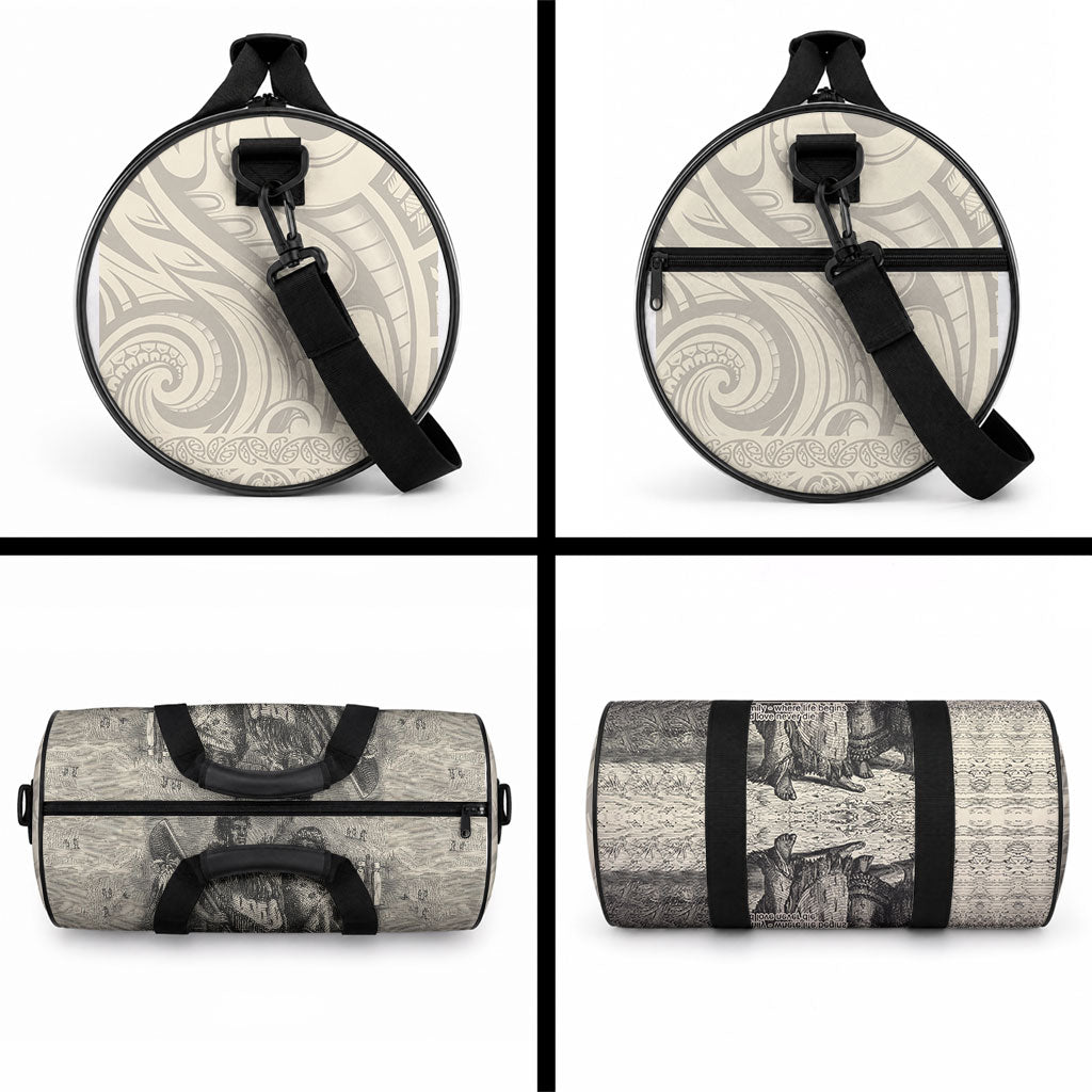 Whanau Maori Language Duffle Bag Te Reo Maori Inspired Art LT9 - Polynesian Pride