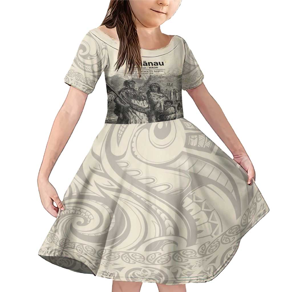 Whanau Maori Language Family Matching Mermaid Dress and Hawaiian Shirt Te Reo Maori Inspired Art