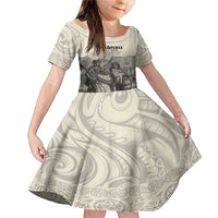 Whanau Maori Language Family Matching Mermaid Dress and Hawaiian Shirt Te Reo Maori Inspired Art