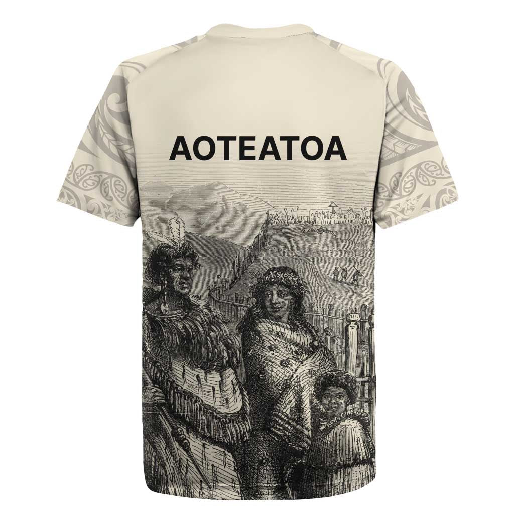 Whanau Maori Language Rugby Jersey Te Reo Maori Inspired Art