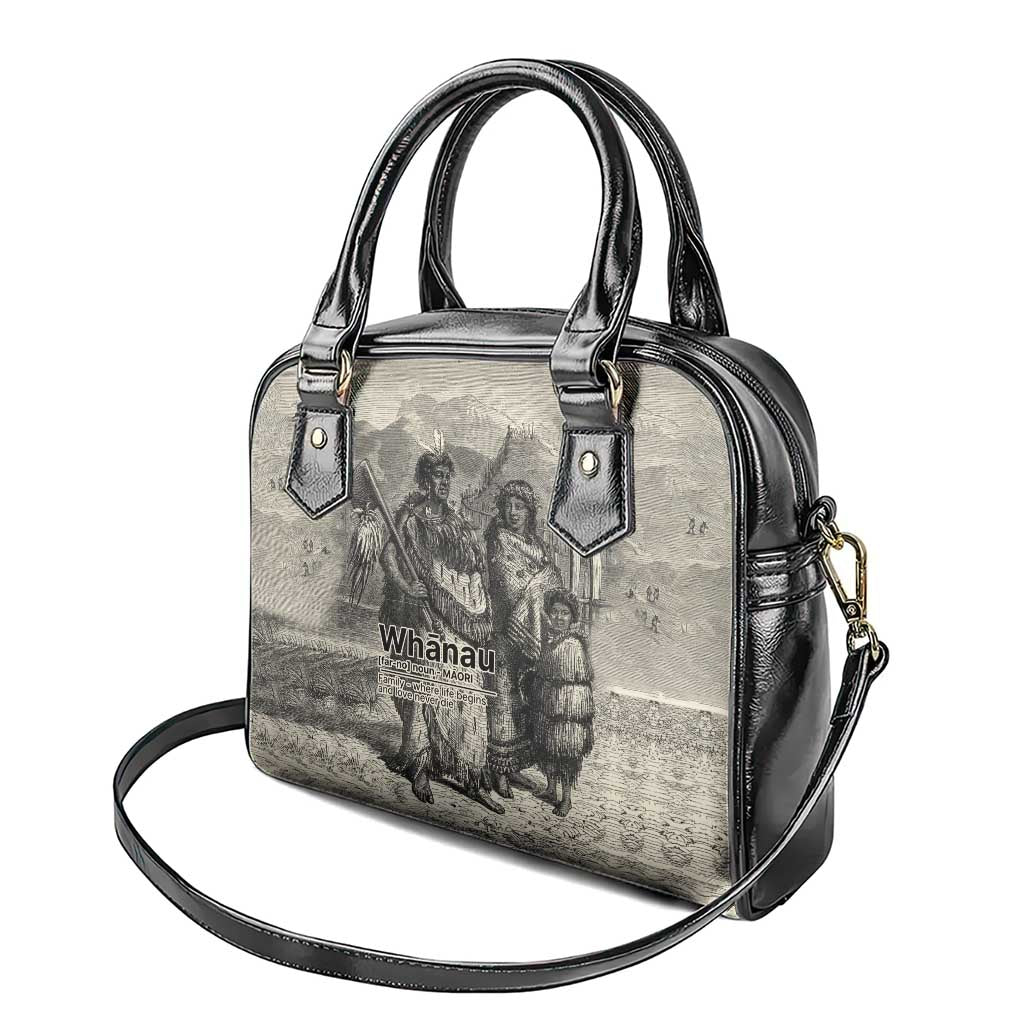 Whanau Maori Language Shoulder Handbag Te Reo Maori Inspired Art
