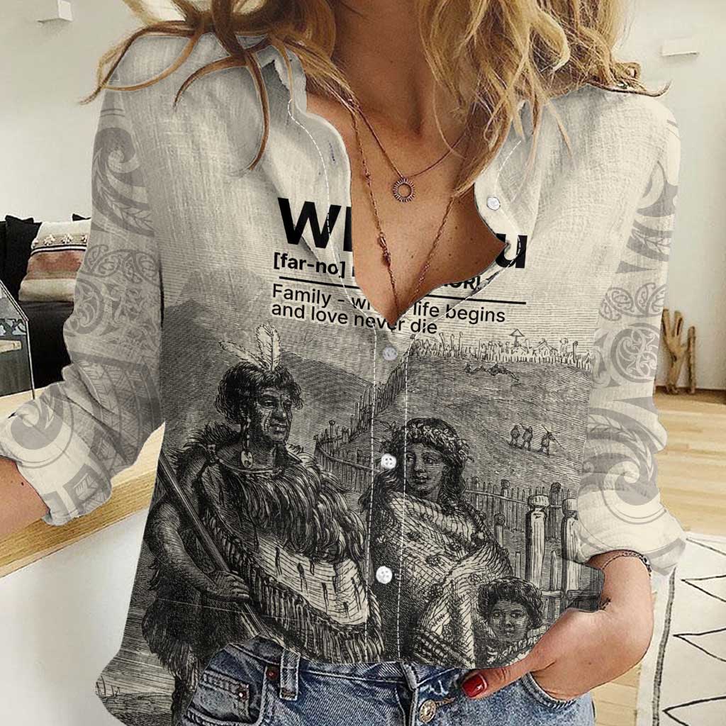 Whanau Maori Language Women Casual Shirt Te Reo Maori Inspired Art