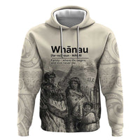 Whanau Maori Language Zip Hoodie Te Reo Maori Inspired Art