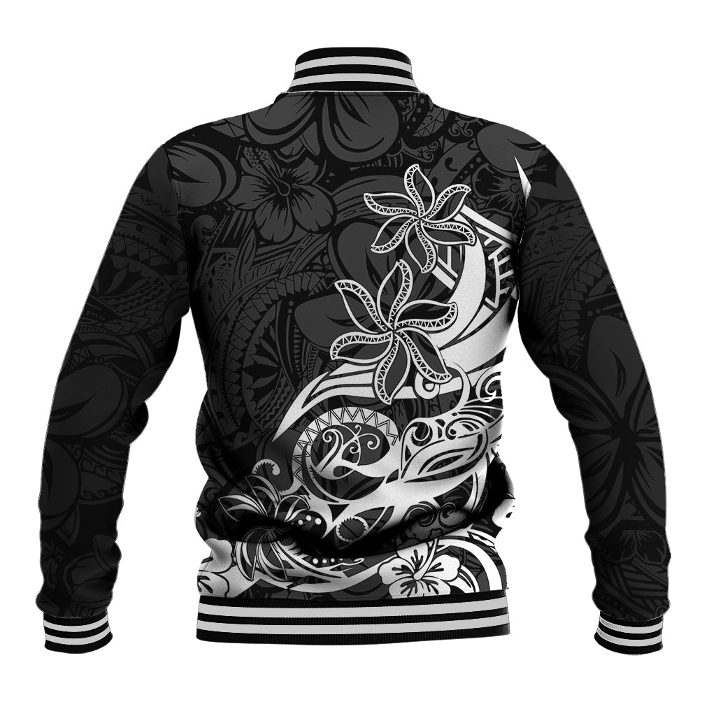 Polynesian Sunset Plumeria Baseball Jacket Pacific Island Tribal Black Style LT9 - Polynesian Pride