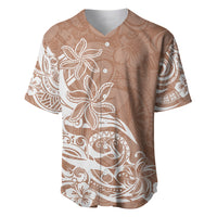 Polynesian Sunset Plumeria Baseball Jersey Pacific Island Tribal Nude Style LT9 Nude - Polynesian Pride