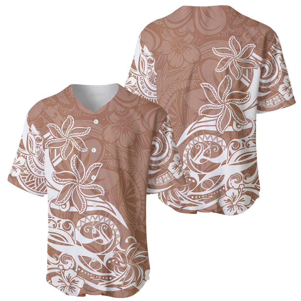 Polynesian Sunset Plumeria Baseball Jersey Pacific Island Tribal Nude Style LT9 - Polynesian Pride