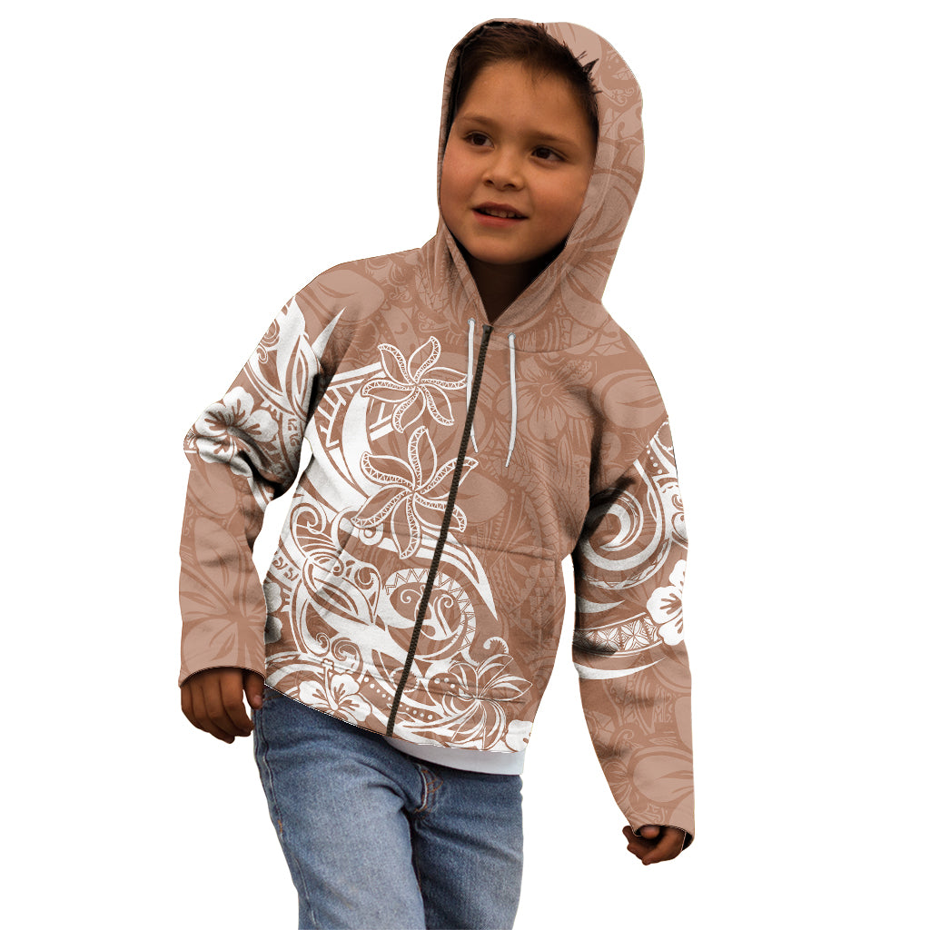 Polynesian Sunset Plumeria Kid Hoodie Pacific Island Tribal Nude Style LT9 - Polynesian Pride