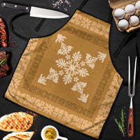 Hawaiian Quilt Block Design Apron Gold Hawaii Culture Motifs - Polynesian Pride