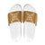 Hawaiian Quilt Block Design Slide Sandals Gold Hawaii Culture Motifs - Polynesian Pride