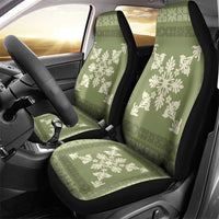 Hawaiian Quilt Block Design Car Seat Cover Lime Hawaii Culture Motifs - Polynesian Pride