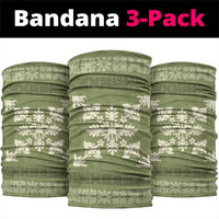 Hawaiian Quilt Block Design Neck Gaiter Lime Hawaii Culture Motifs - Polynesian Pride