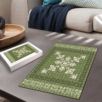 Hawaiian Quilt Block Design Puzzle Lime Hawaii Culture Motifs - Polynesian Pride