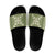 Hawaiian Quilt Block Design Slide Sandals Lime Hawaii Culture Motifs - Polynesian Pride