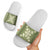 Hawaiian Quilt Block Design Slide Sandals Lime Hawaii Culture Motifs - Polynesian Pride