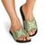 Hawaiian Quilt Block Design Slide Sandals Lime Hawaii Culture Motifs - Polynesian Pride