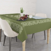 Hawaiian Quilt Block Design Tablecloth Lime Hawaii Culture Motifs - Polynesian Pride