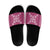 Hawaiian Quilt Block Design Slide Sandals Pink Hawaii Culture Motifs - Polynesian Pride